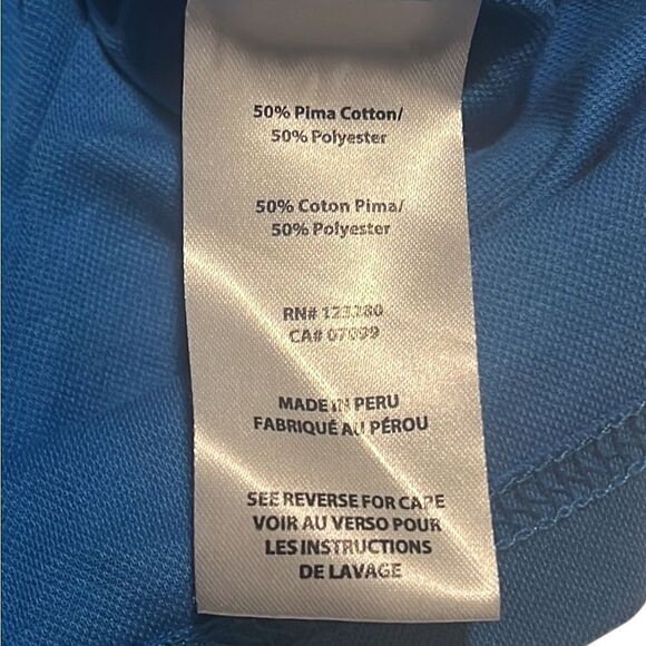 Travis Mathew Blue Short Sleeve Polo Shirt Men's Size Medium - Picture 9 of 9